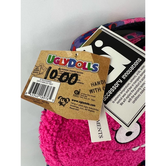 Backpack Ugly Dolls Pink Multicolor Measures 17x14" Halfway School Zipper - Picture 5 of 8
